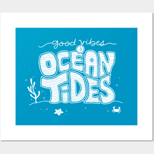 Good Vibes & Ocean Tides - Hand Lettering Posters and Art